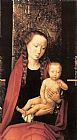 Virgin and Child Enthroned [detail 1] by Hans Memling